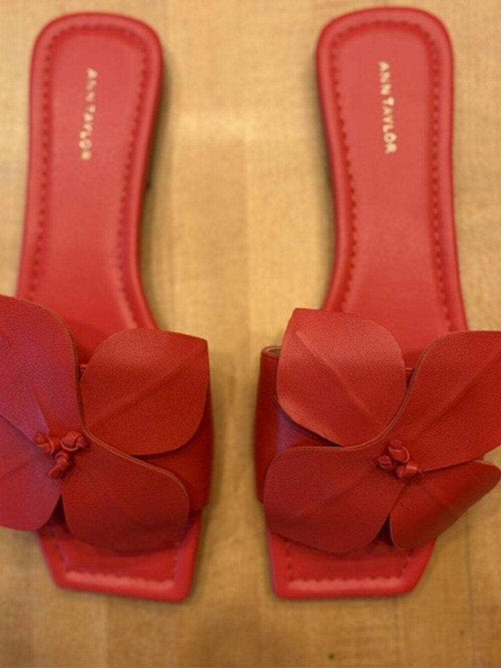NWT Ann Taylor Red Flower Sandal 6.5